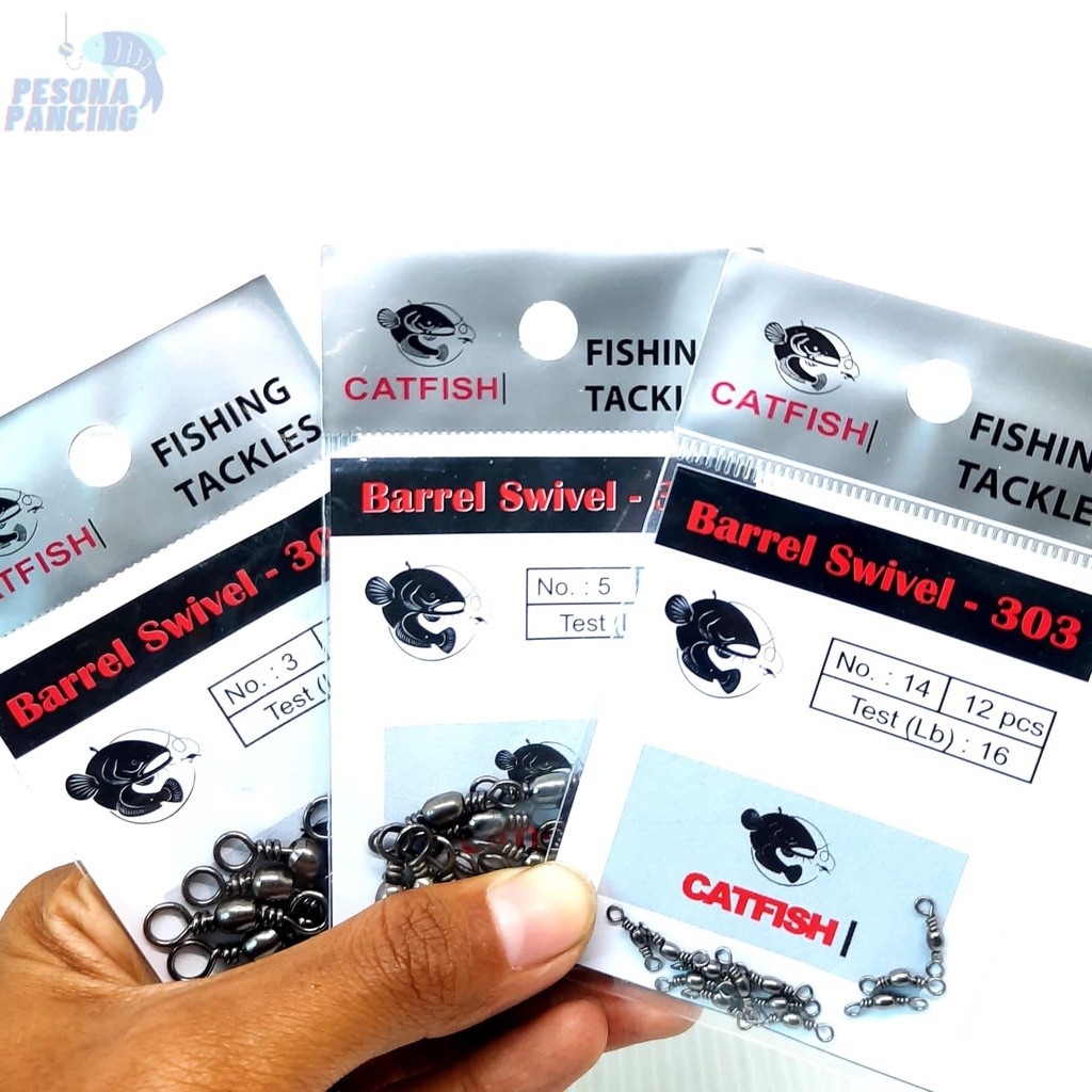 BARREL Swivel Kili-kili CATFISH 303 Black Nikel Termurah dan Terlaris Aksesoris Pancing Lainnya Pesona