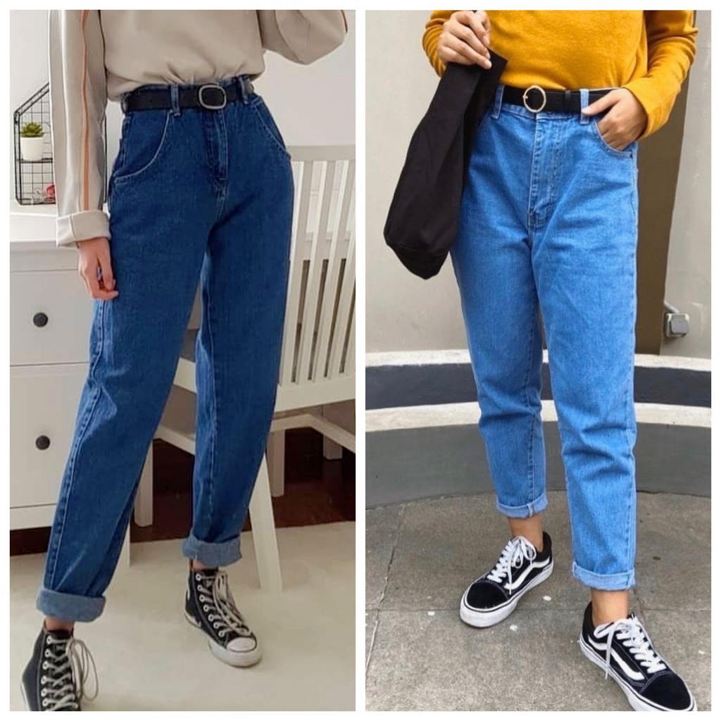  Celana  Boyfriend  Jeans Arine Free Belt Shopee Indonesia