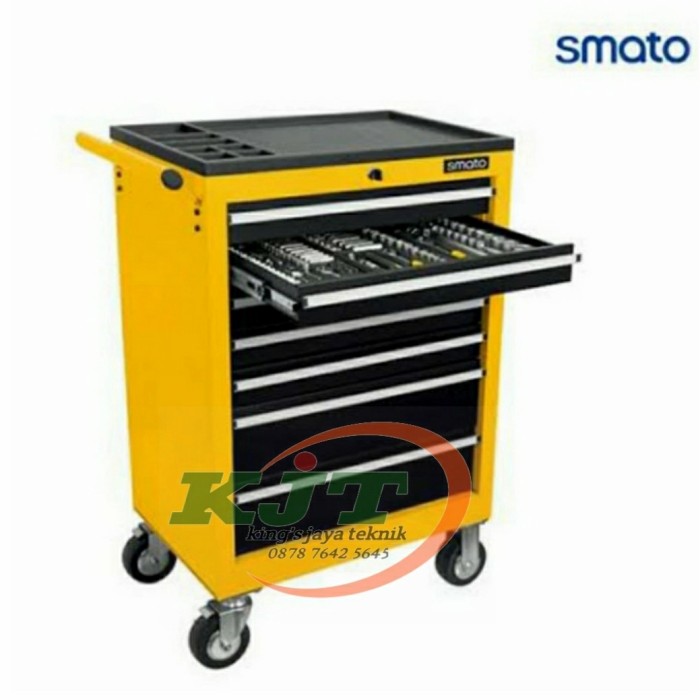 Jual TOOL KIT SET TROLLEY 7 LACI ROLLER CABINET 7 DRAWERS SMATO ...