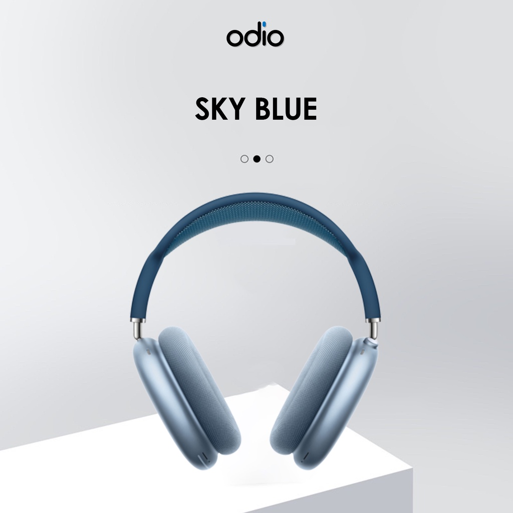 Odio Pods Max 2022 Headphones Bluetooth for IOS and Android by Odio Indonesia-Blue