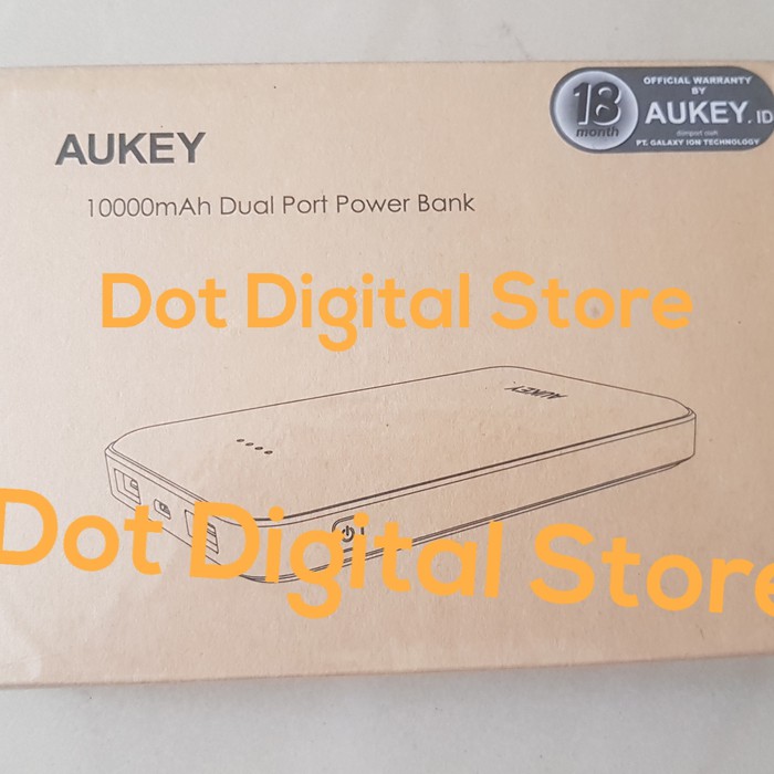 Aukey Pb-N50 10000 Mah Compact / Slim Power Bank Ori Resmi Murah + Gratis Ongkir