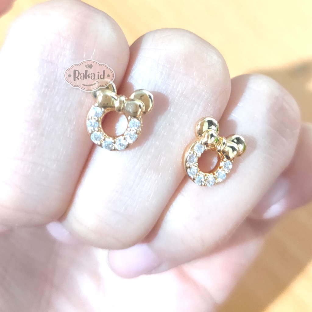 RAKA Acc - Anting Stud / Tusuk Kepala Mickey Perhiasan Aksesoris Wanita 170