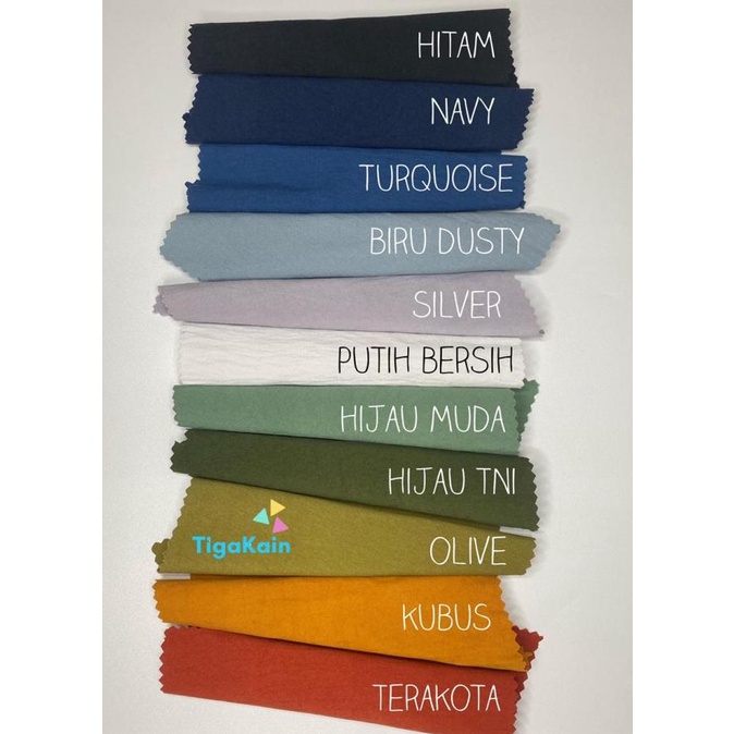 DISKON 1 Meter Kain Jasmine Airflow Semi Crinkle AP087