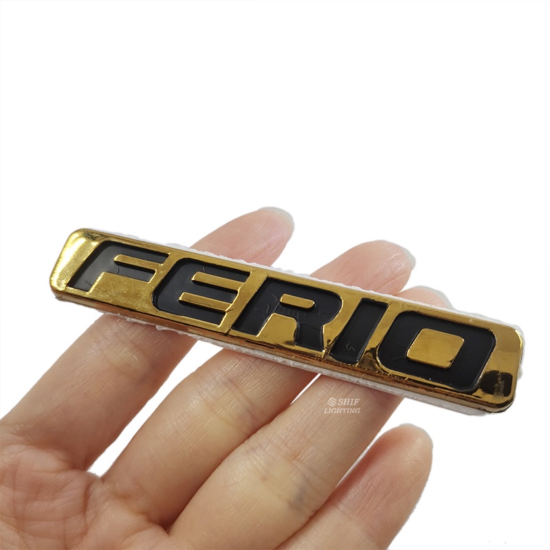 1pc Stiker Emblem Logo CIVIC Ferio Bahan ABS Warna Emas Untuk Bagasi Belakang Mobil HONDA Ferio