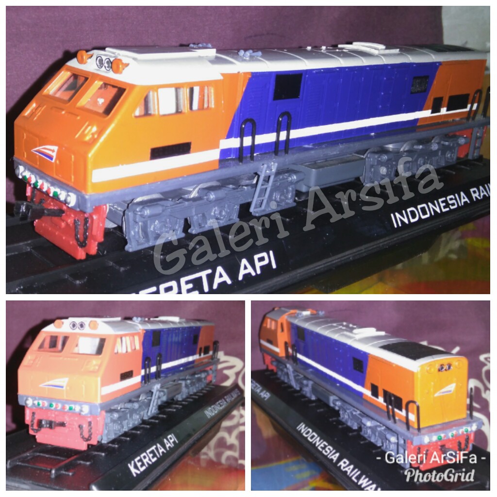 Miniatur Lokomotif CC 201 129 Logo Baru Hidung miring R & B