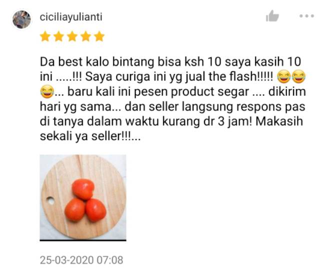 KIRIM INSTAN Tomat Merah 250gr Sayur Express