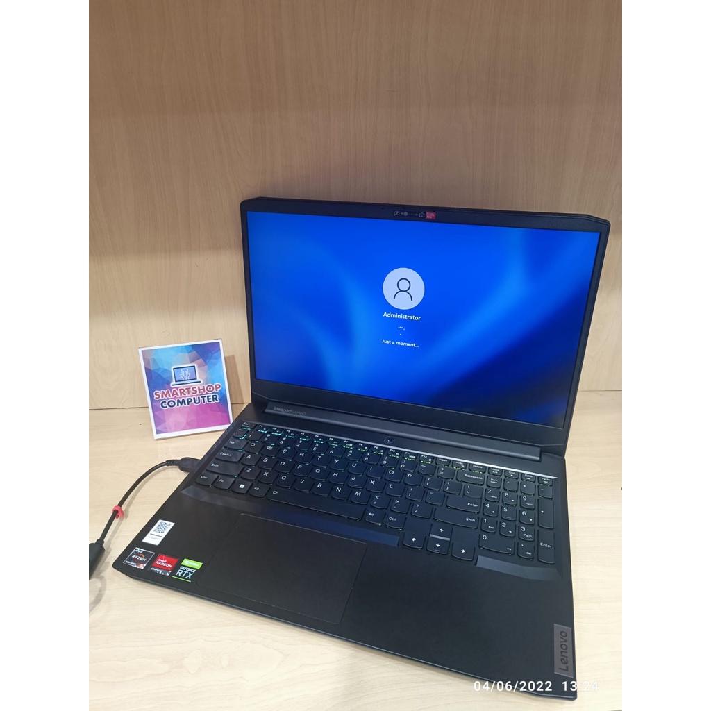 LAPTOP LENOVO IDEAPAD GAMING 3 15 RYZEN 5 5600H RTX3050 8GB 512SSD 4GB W11 OHS 4ZRGB Onyx Black