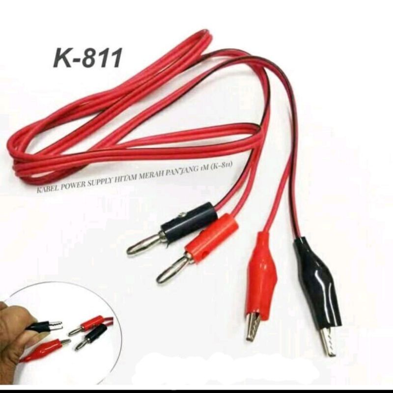 kabel power suply 1 meter servis handphone jepit