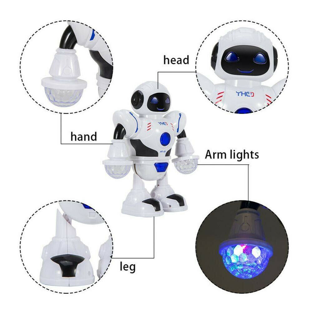 Mainan Menari Musik Robot Berjalan Luar Angkasa Anak-Anak Hadiah Natal Lampu LED Elektrik