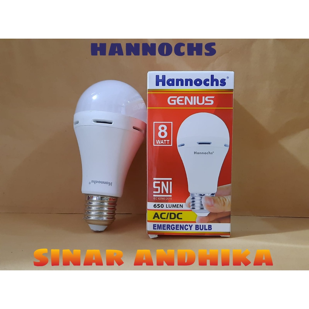 LAMPU LED EMERGENCY HANNOCHS GENIUS 8 WATT