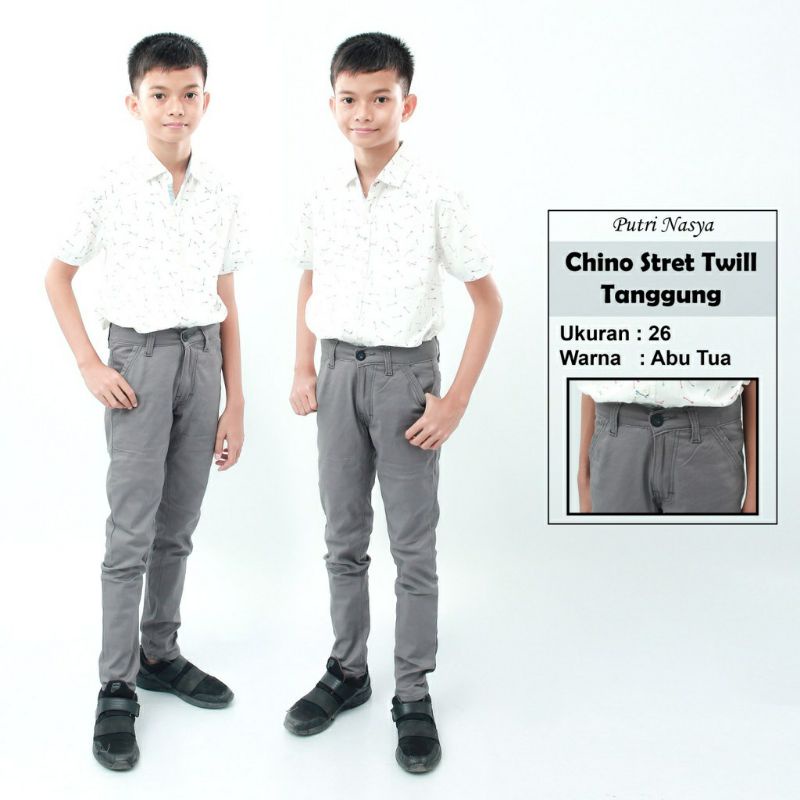 Celana Chino Panjang Anak tanggung laki-laki Usia 10-15 Tahun SD-SMP Bahan Strecth 100% REAL PICTURE