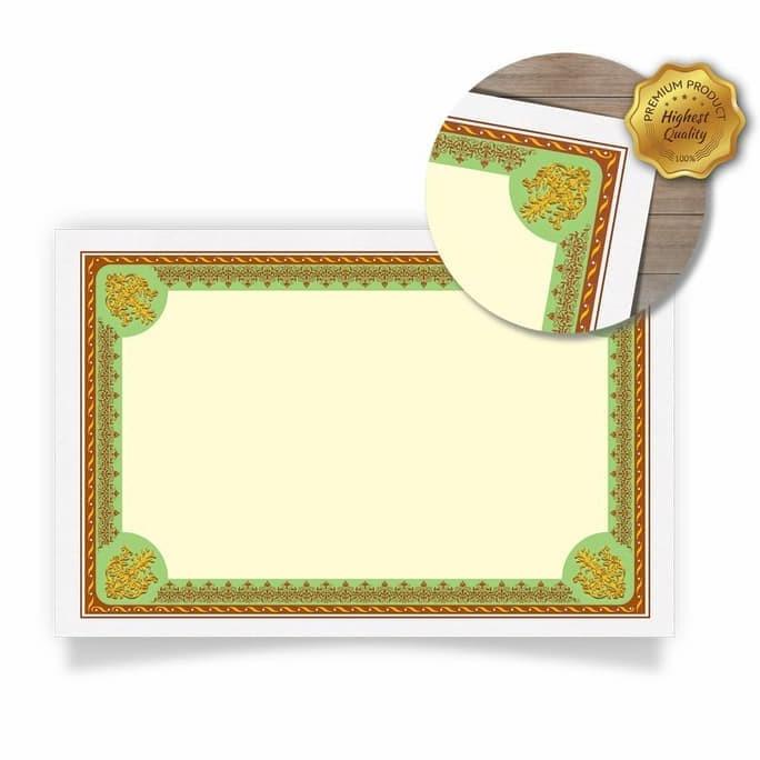 

Blanko Kertas Piagam Sertifikat Kartu Tik Folio green [50 Sheets]