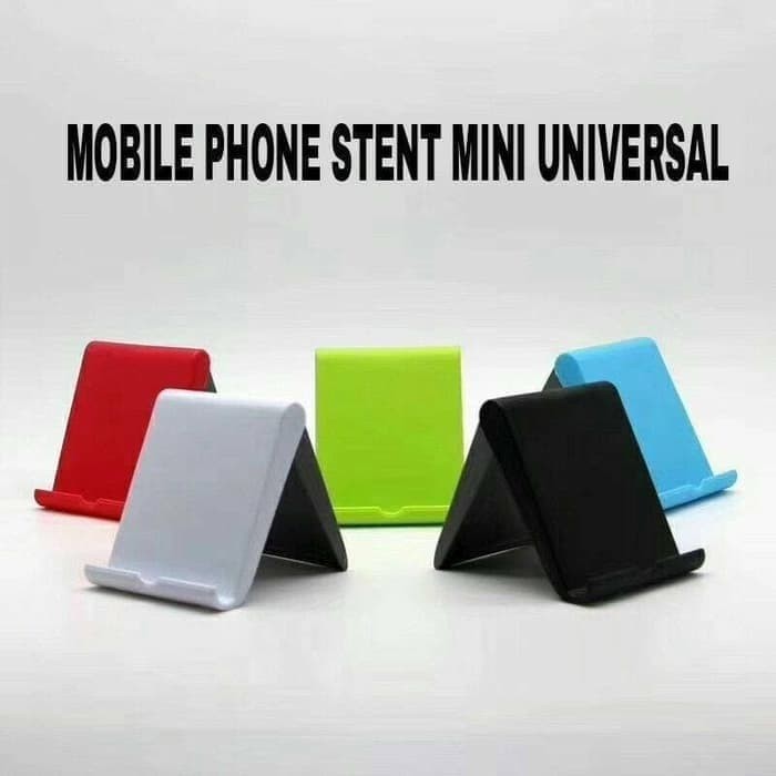 Stand Holder Handphone Mini Universal Bahan Plastik untuk Meja + PACKING [PM]