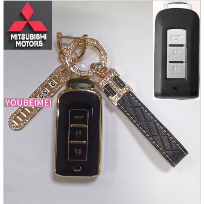 Casing Kunci Remote Mobil Bahan TPU Lembut Untuk MITSUBISHI OUTLANDER 3 ASX Colt Lancer Grandis Pajero Sport