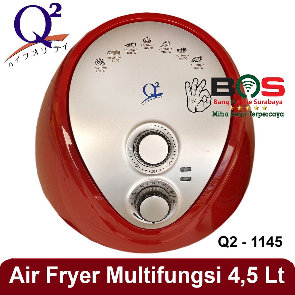 Air Fryer Q2-1145 Air Fryer 4,5 L Mesin Penggorengan Tanpa Minyak Air Fryer