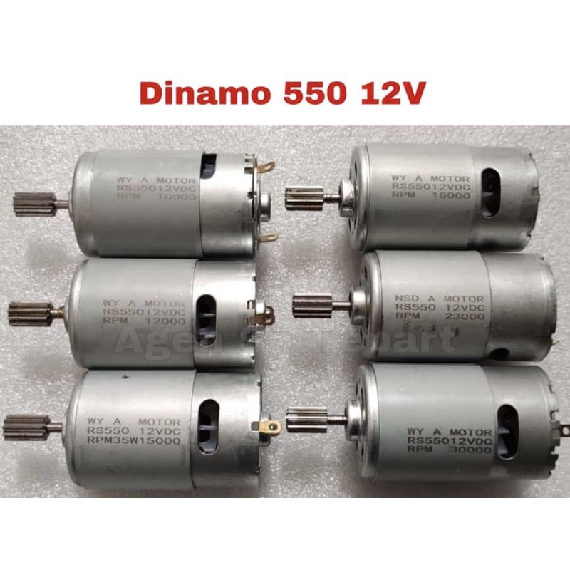 Dinamo Type 550 (Besar) Dinamo 12volt buat Mobil Motor Mainan Aki