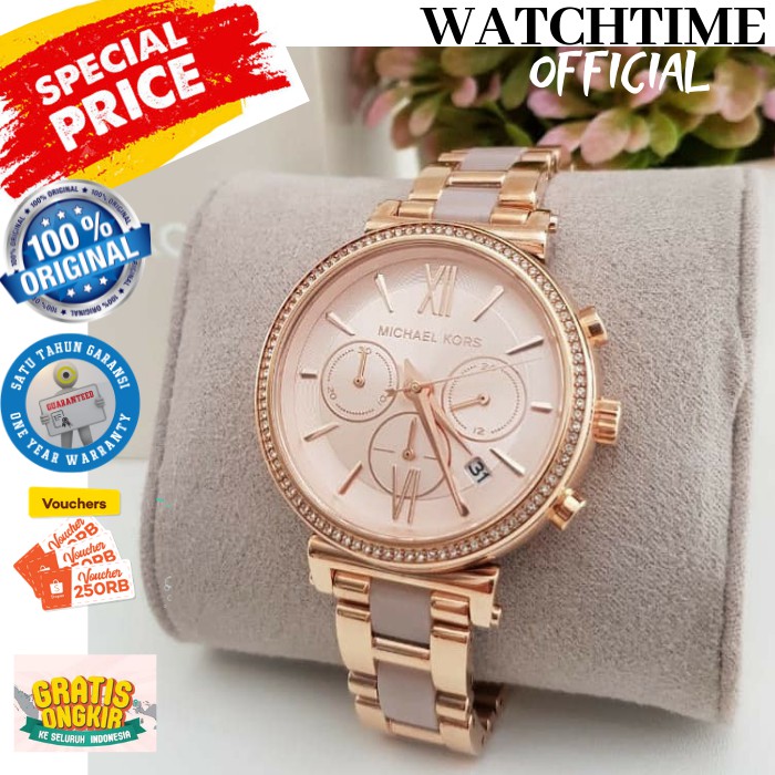 SALE  JAM TANGAN WANITA MK ORIGINAL ARLOJI WANITA CEWEK MICHAEL KORS ORI FULLSET