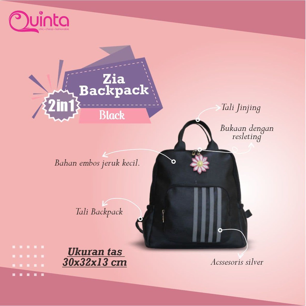 Tas Ransel Zia Backpack By QUINTA