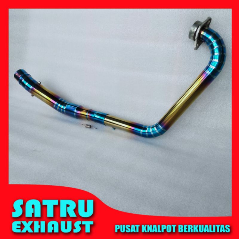 Pipa leheran knalpot bluegold full cacing Scorpio Z 225 - Scorpio old Yamaha Scorpio 225cc