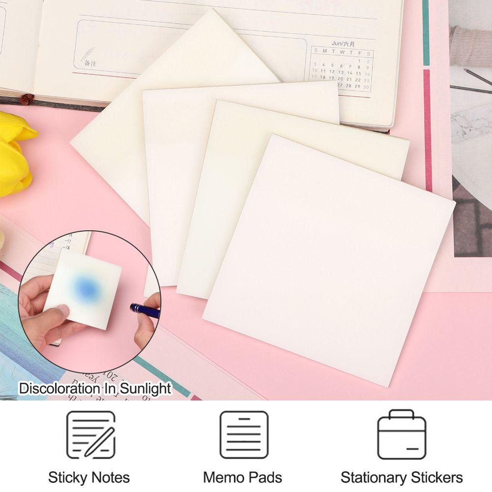 Top Transparan Sticky Notes Waterproof Nota Pesan Stiker Alat Tulis Aksesoris Memo Pads