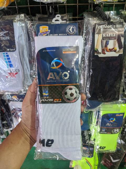 Kaos kaki AVO Long di atas lutut panjang polos anti slip