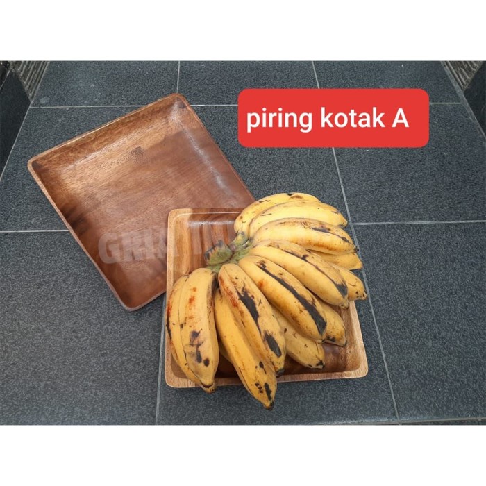 

Piring Kotak A Bahan Kayu Akasia Food Grade - BARU