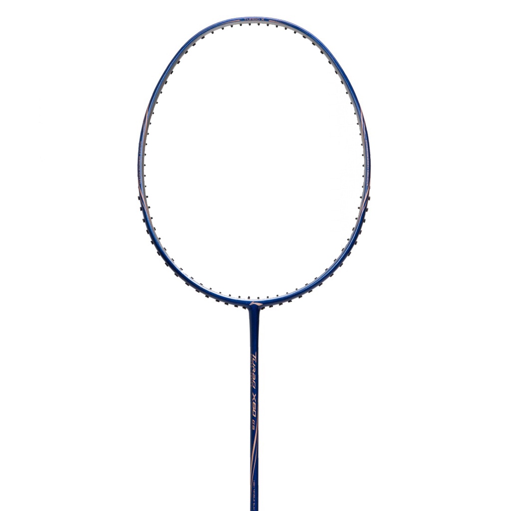 Li-Ning Badminton Racket Turbo 60 G5 Navy/Gold AYPR158-4  Bundle Cover + String + Grip