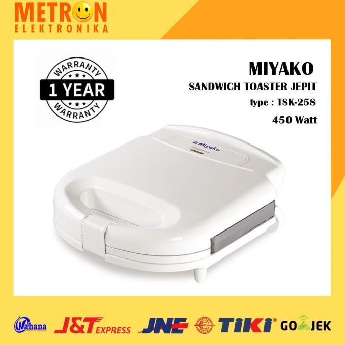 TERLARIS MIYAKO TSK-258 PANGGANGAN ROTI / SANDWICH TOASTER / TSK258