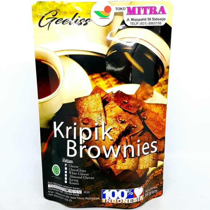 

GEELISS KRIPIK BROWNIES 85gr | KERIPIK BRON CHIPS CHEESE KACANG CHOCO