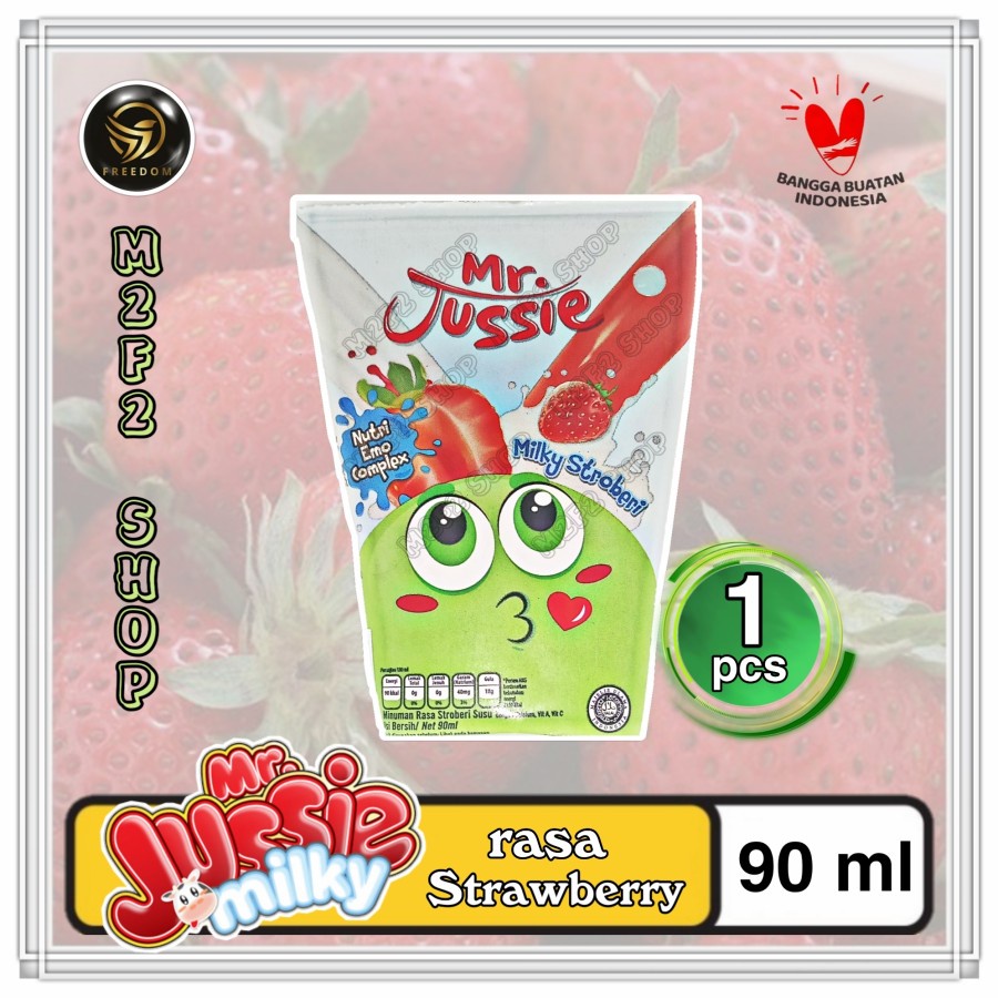

ABC Mr Jussie Milky Strawberry | Stroberi - 90 ml (Kemasan Satuan)