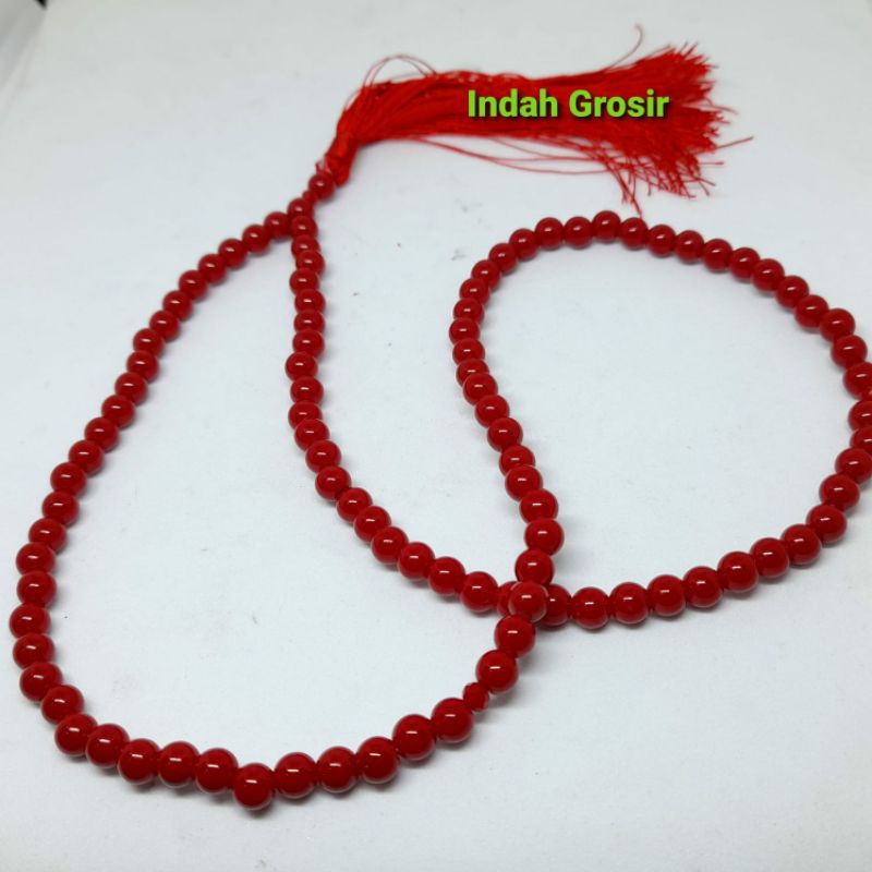 TASBIH BATU MARJAN ORIGINAL 6MM 99BUTIR