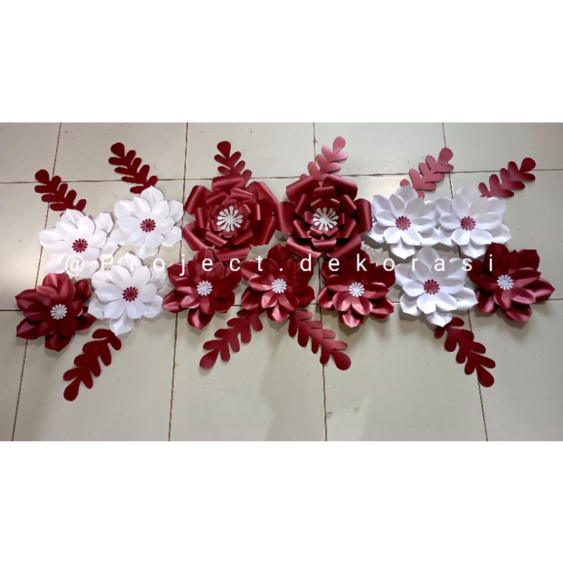 (FREE GIFT) READY paperflowers murah / dekorasi kemerdekaan /  papaerflower tunangan engagement 7bul