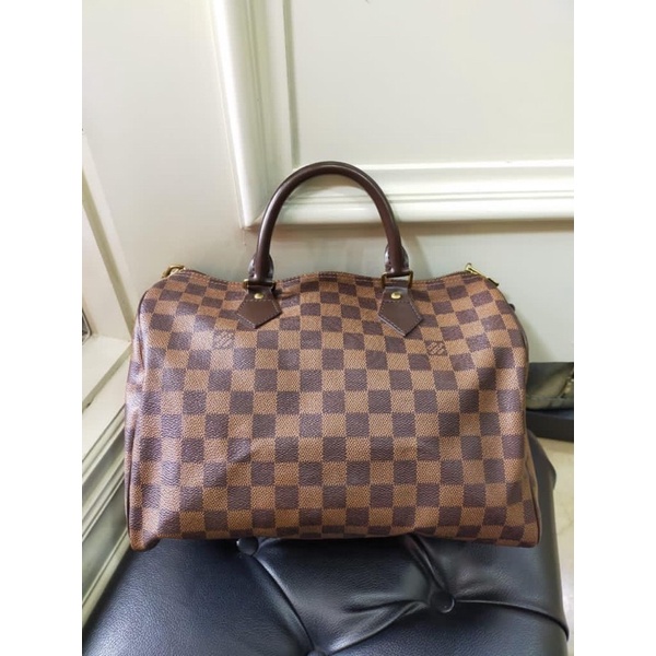 Preloved LV speedy bandouliere Damier size 30cm authentic