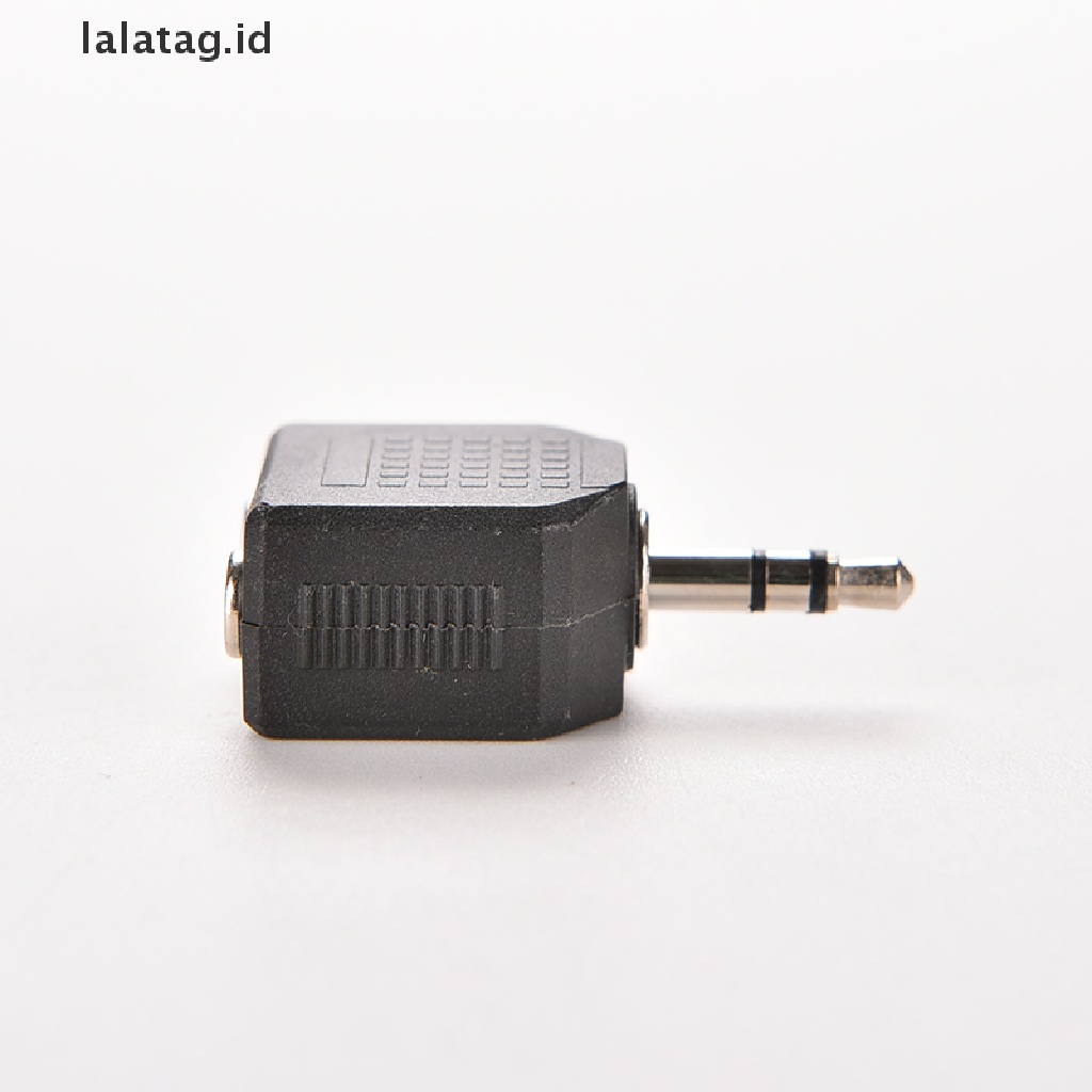 (Flyag) Adapter Splitter Y Audio Stereo 3.5mm 1 / 8 &quot;Male Plug Ke 2 Dual Female