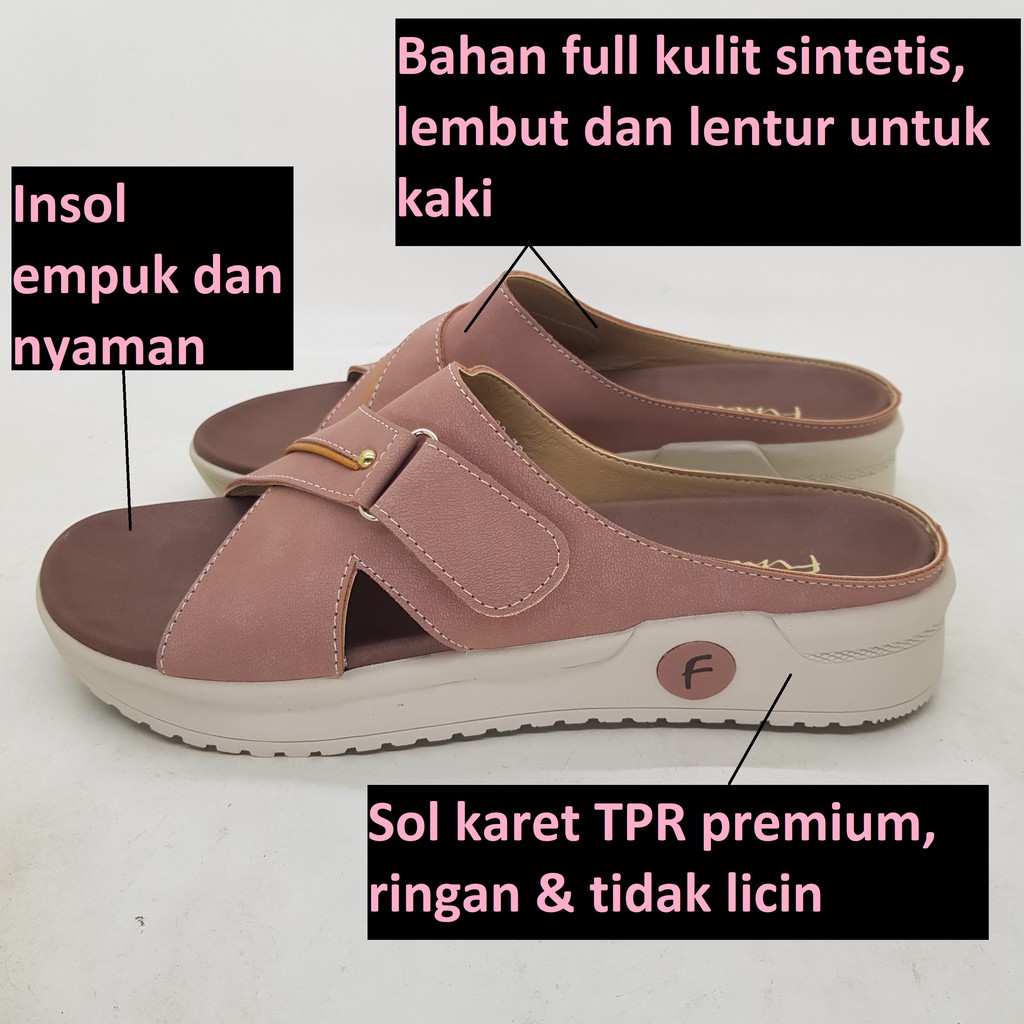 Stylish wedges sandal wanita Finotti RH