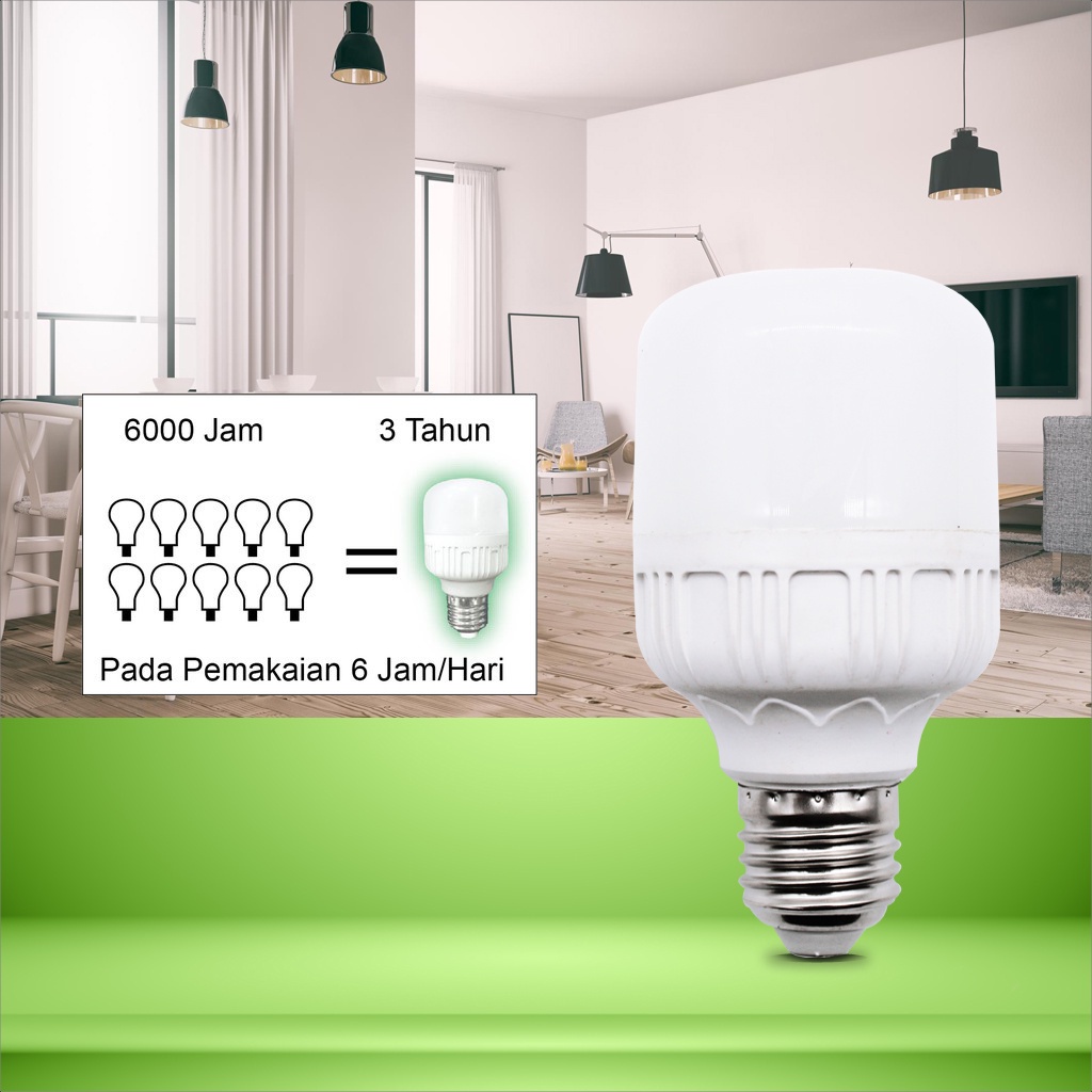 HK-Lampu Led kamar Jumbo / Bohlam LED Kapsul 5w/10w/15w/20w/30w/50w  lampu LED Hemat Energi LED Bulb E27