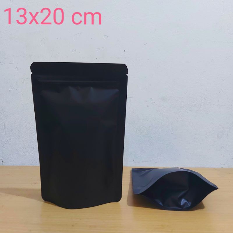 STANDING POUCH WARNA DOFF 13X20 CM KEMASAN PLASTIK KLIP