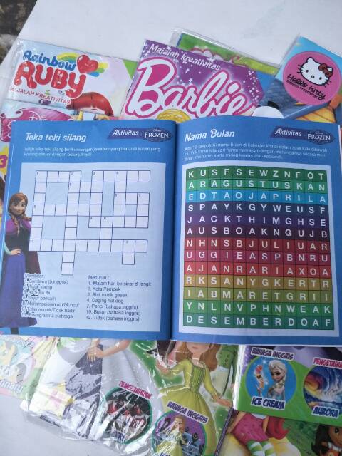 Buku Majalah Kreativitas Anak Cewek dapat 6buku Frozen Princess HK Sofia Pony dkk Mainan Edukatif