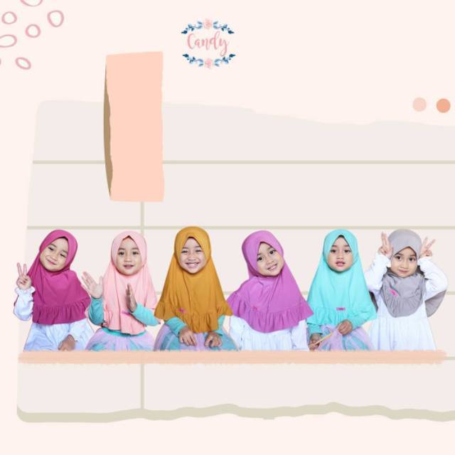 Jilbab Jersey Anak 1-5 Tahun I Jilbab Rempel Anak I Baju Muslim Anak Perempuan