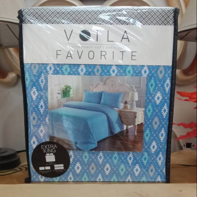 Voila Favorite Alanis Fitted Sheet Set Sprei Set EXTRA KING