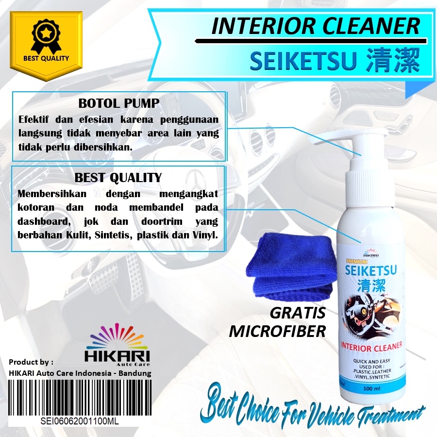 [COD] Cleaner Pembersih Interior Dashboard , Doortrim ,Plafon ,Jok Mobil Bahan kulit Sintesis Plastik dan vinyl