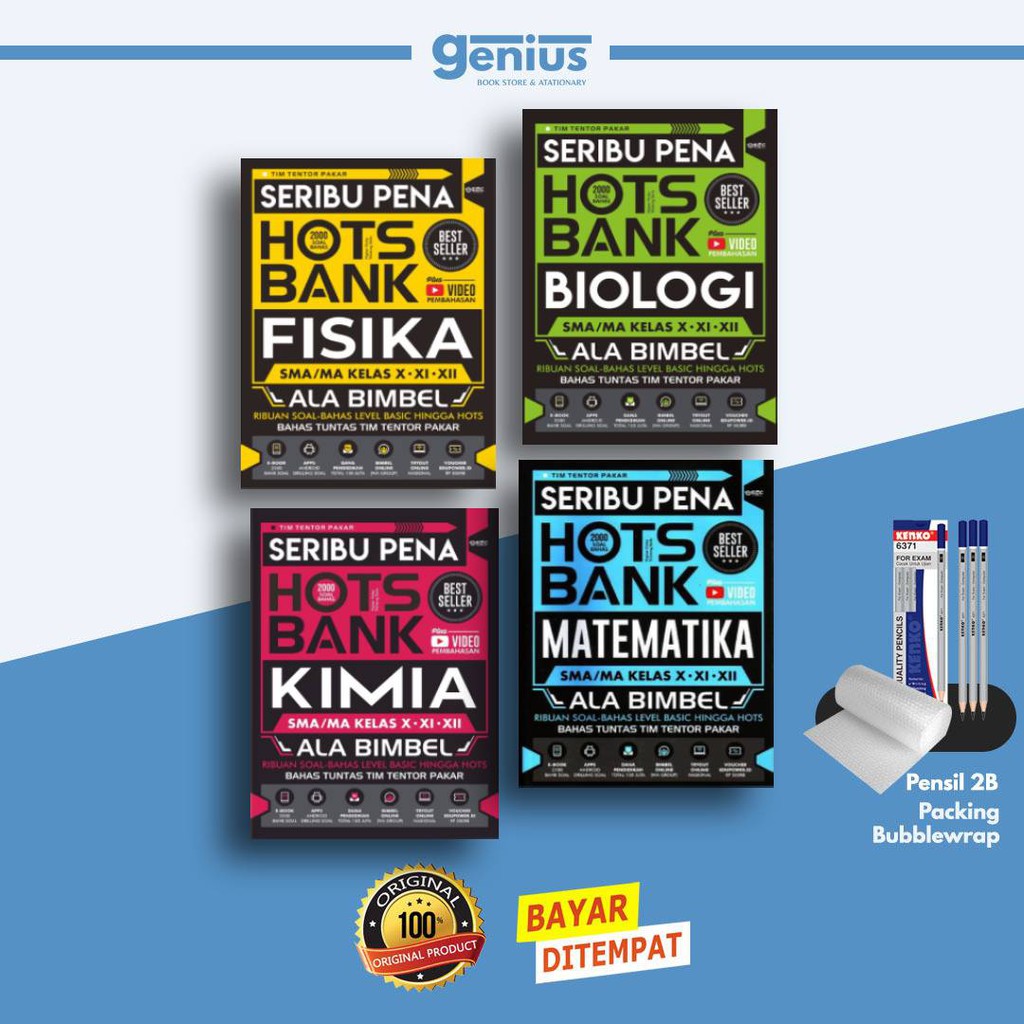 SMA Seribu Pena HOTS Bank Soal Ala Bimbel Fisika Kimia Biologi Matematika