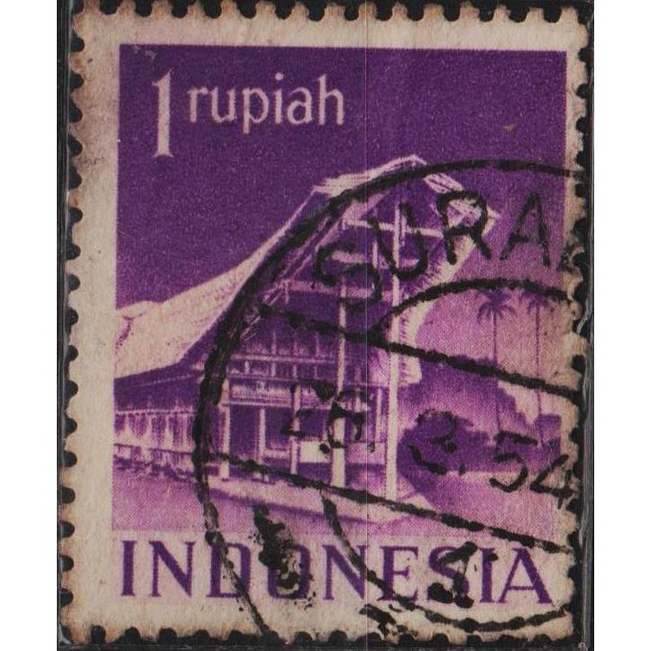 

Perangko Filateli F52 Indonesia VFU 1 v 01.09.1949 Temples & Building - 21
