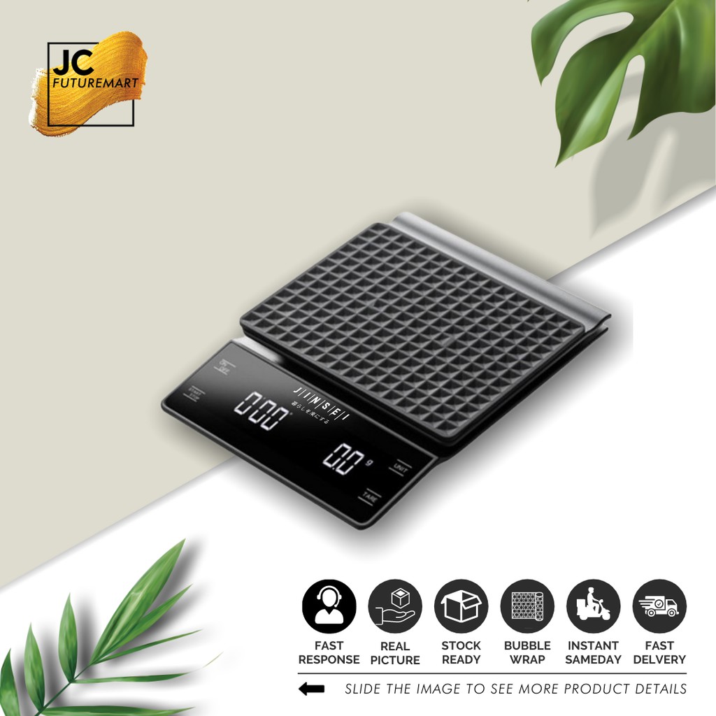 TIMBANGAN KOPI DIGITAL COFFEE SCALE 0.1g - TIMER - RUBBER MAT - EK6002