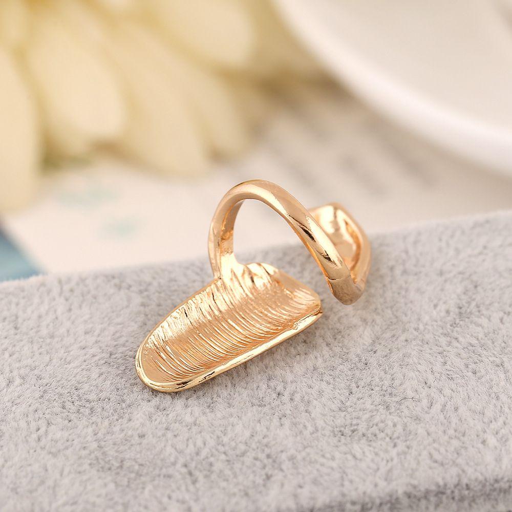 Lily Ujung Jari Cincin Kuku Wanita Fashion Punk Logam Nail Art Jari Kuku Rings