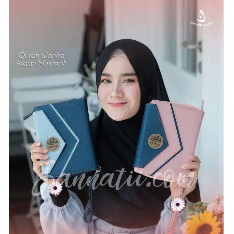 *New* Al Quran Atqan Muslimah Ukuran Kecil (B6) Pilih Quran Latin(Navy Pink)