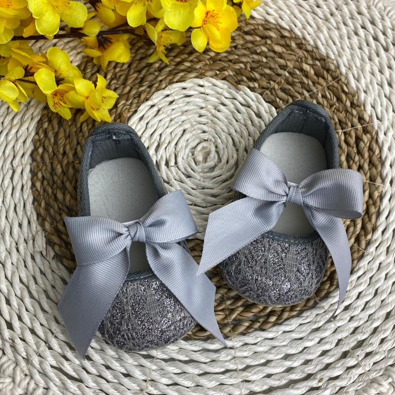 Sepatu Bayi Perempuan Prewalker Newborn 0-12 Bulan Sepatu Anak Perempuan Sepatu Brukat Gaun