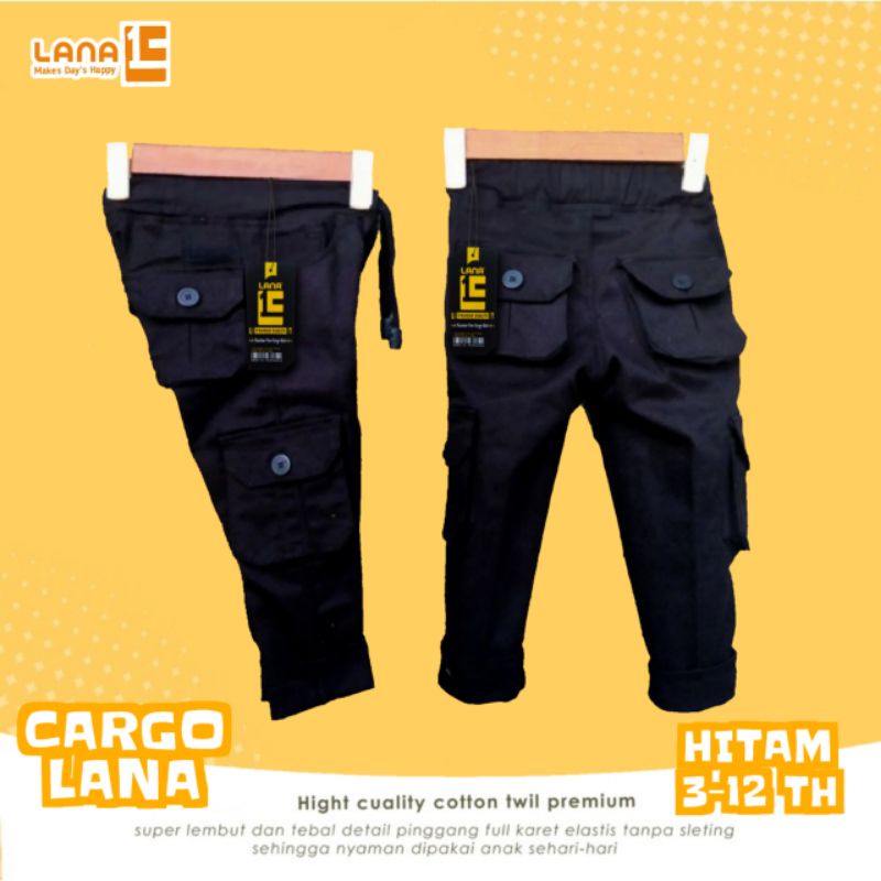 CELANA PANJANG ANAK CARGO UMUR 7-12 TAHUN KAIN TWILL STREET PREMIUM