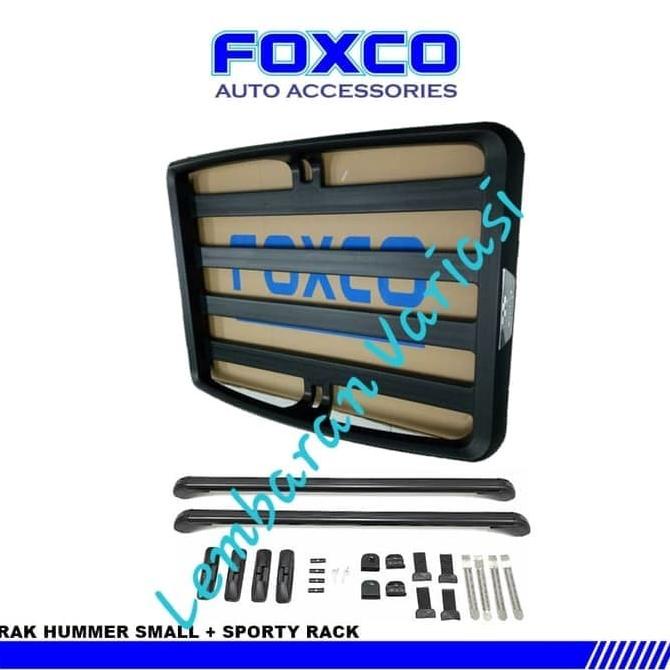 Paket Rak Bagasi Roof Rack Kaki Rak Bagasi Hitam Mobil Fortuner