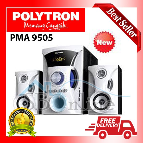 Speaker Aktif Multimedia Polytron PMA-9505 PMA9505 Bluetooth Karaoke USB